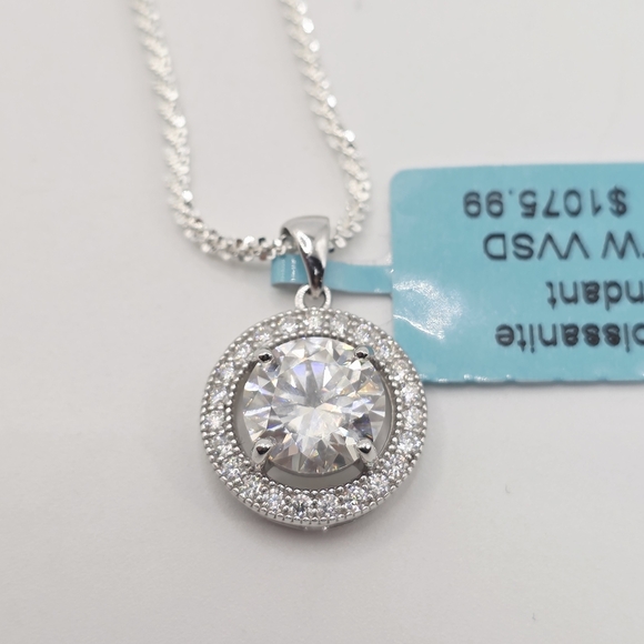 3.36 CTW Moissanite Pendant Necklace - Picture 8 of 10